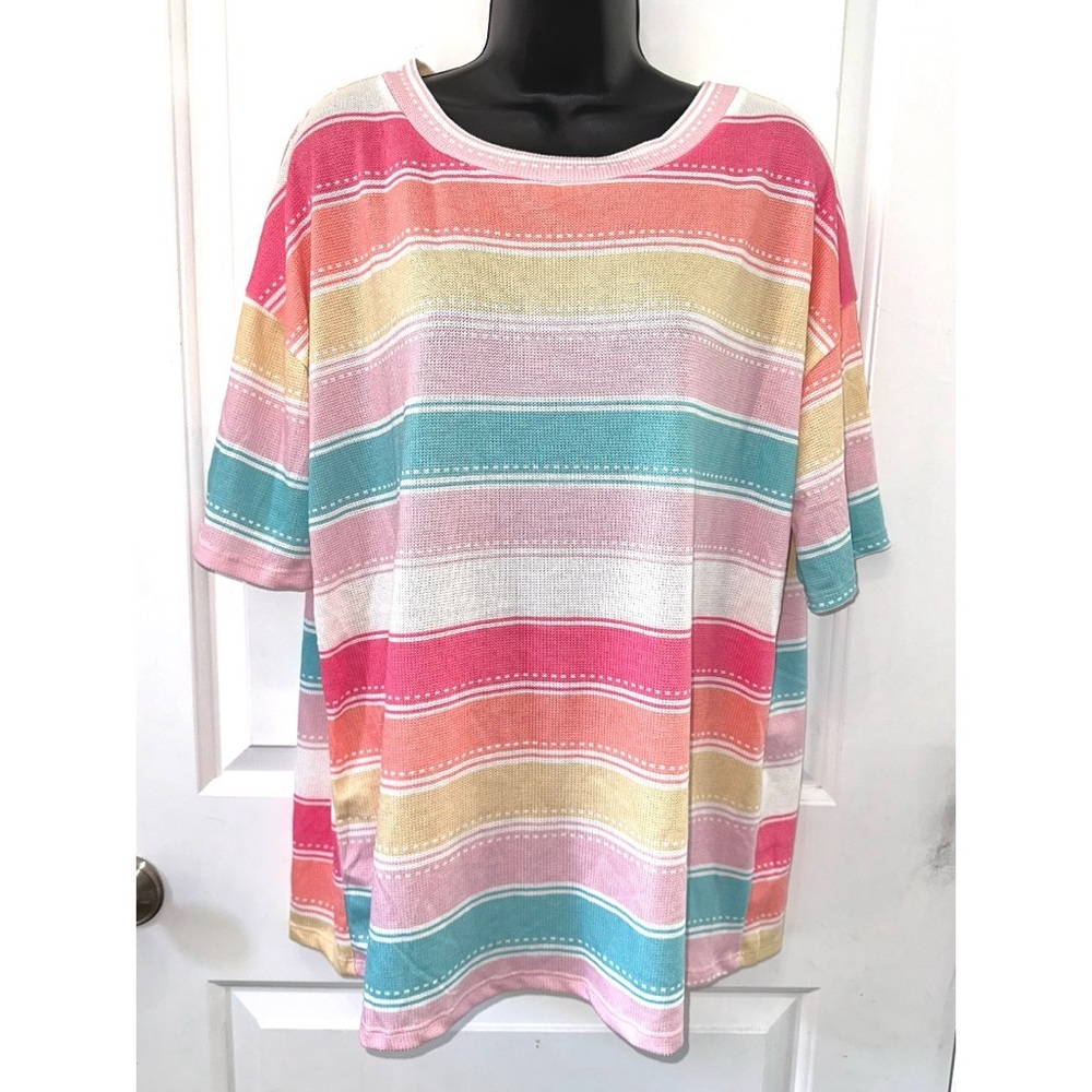 Haptics colorful striped Top
